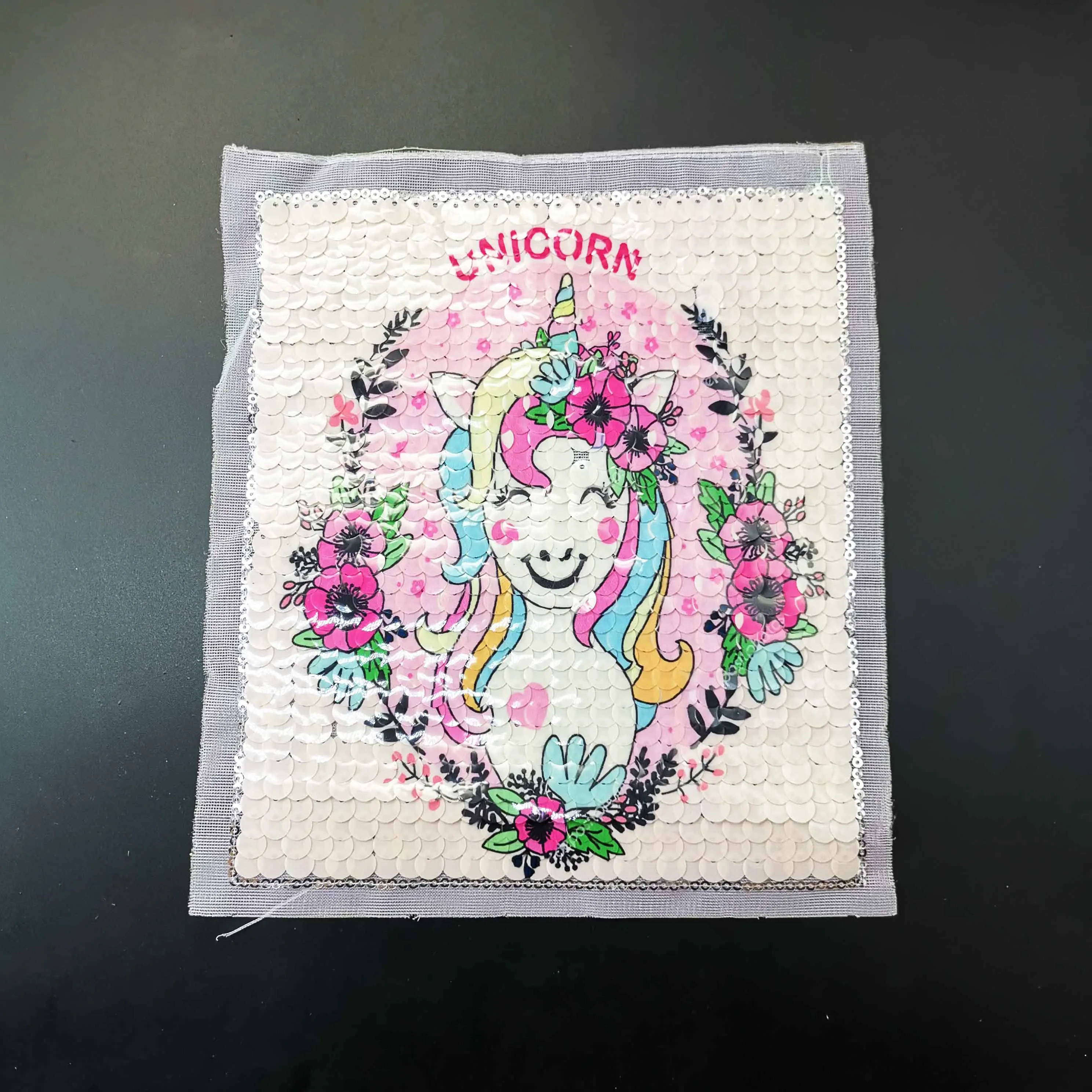 Нашивки в форме единорога цвет Волшебная Радуга блестки патч-куртка DIY платье