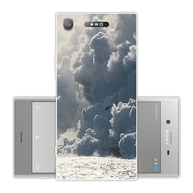 For Sony Xperia XZ1 5.2 inch Soft Silicone Cases Back Phone Stone Cover Clear TPU Dual F8342 Slim Coques |