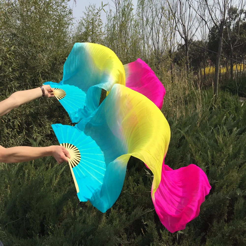 Веерная вуаль из 100% натурального шелка 1 пара (L + R) полностью ручная работа