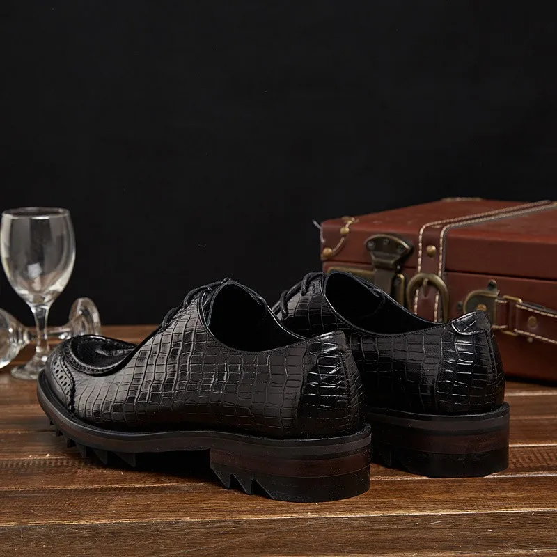 2017 Мода Итальянский Роскошные Мужчины Обувь Из Натуральной Кожи Крокодила