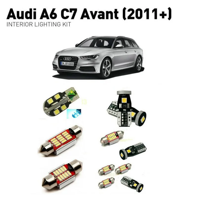 Светодиодные внутренние фары для Audi a6 c7 avant 2011 + 14 шт. светодиодные автомобилей