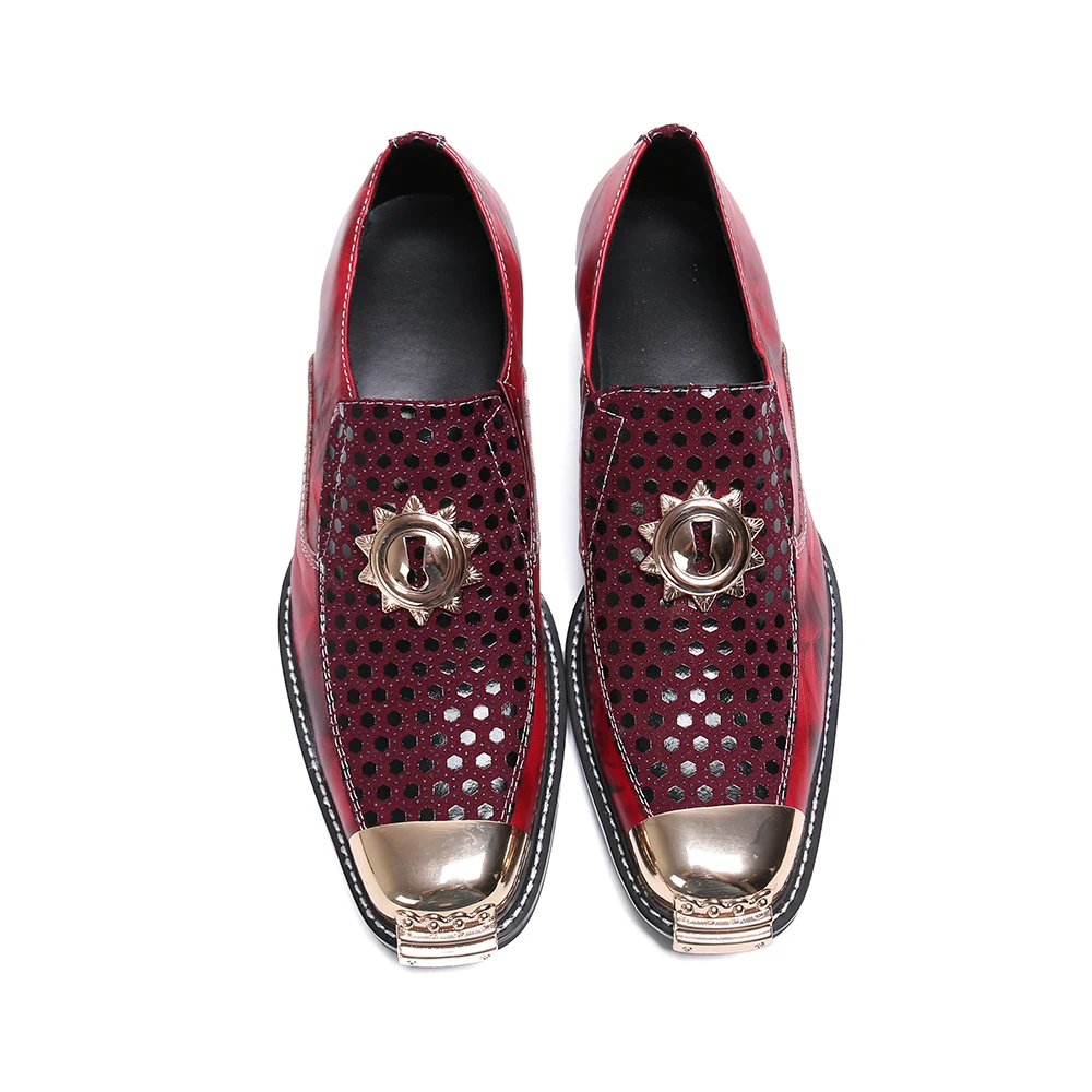

Genuine Leather Big Size Men Derby Shoes Handwork Men Slip on Casual Shoes Fashion Square Toe Men Dress Shoes