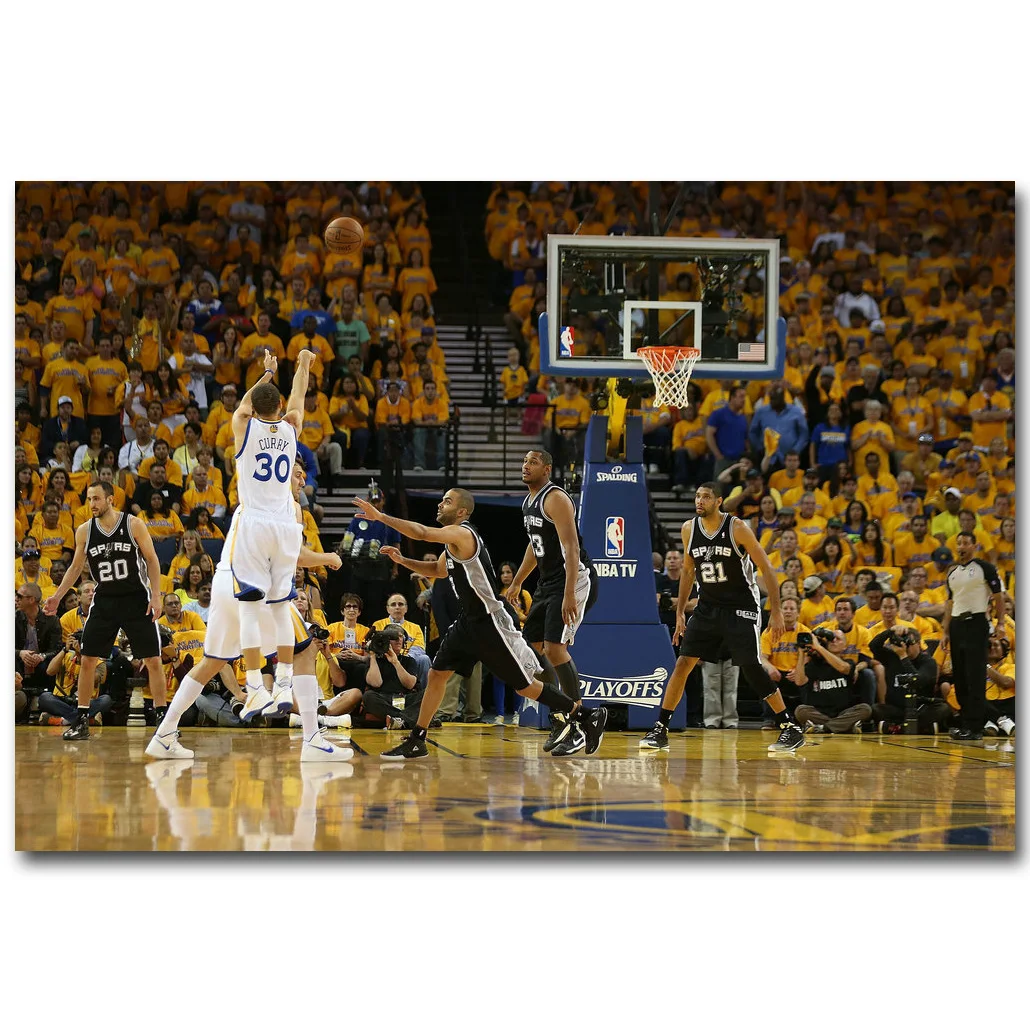 Стивен Карри последняя вторая съемка художественная шелковая ткань плакат