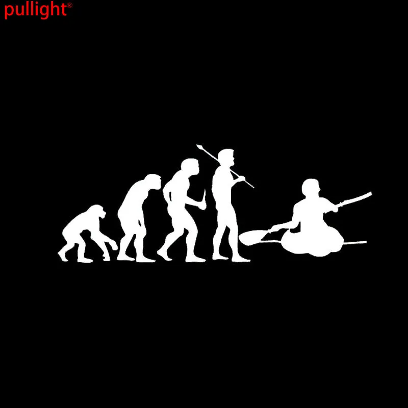 Эволюция человека автомобильные наклейки индивидуальные Каякинг для автомобиля