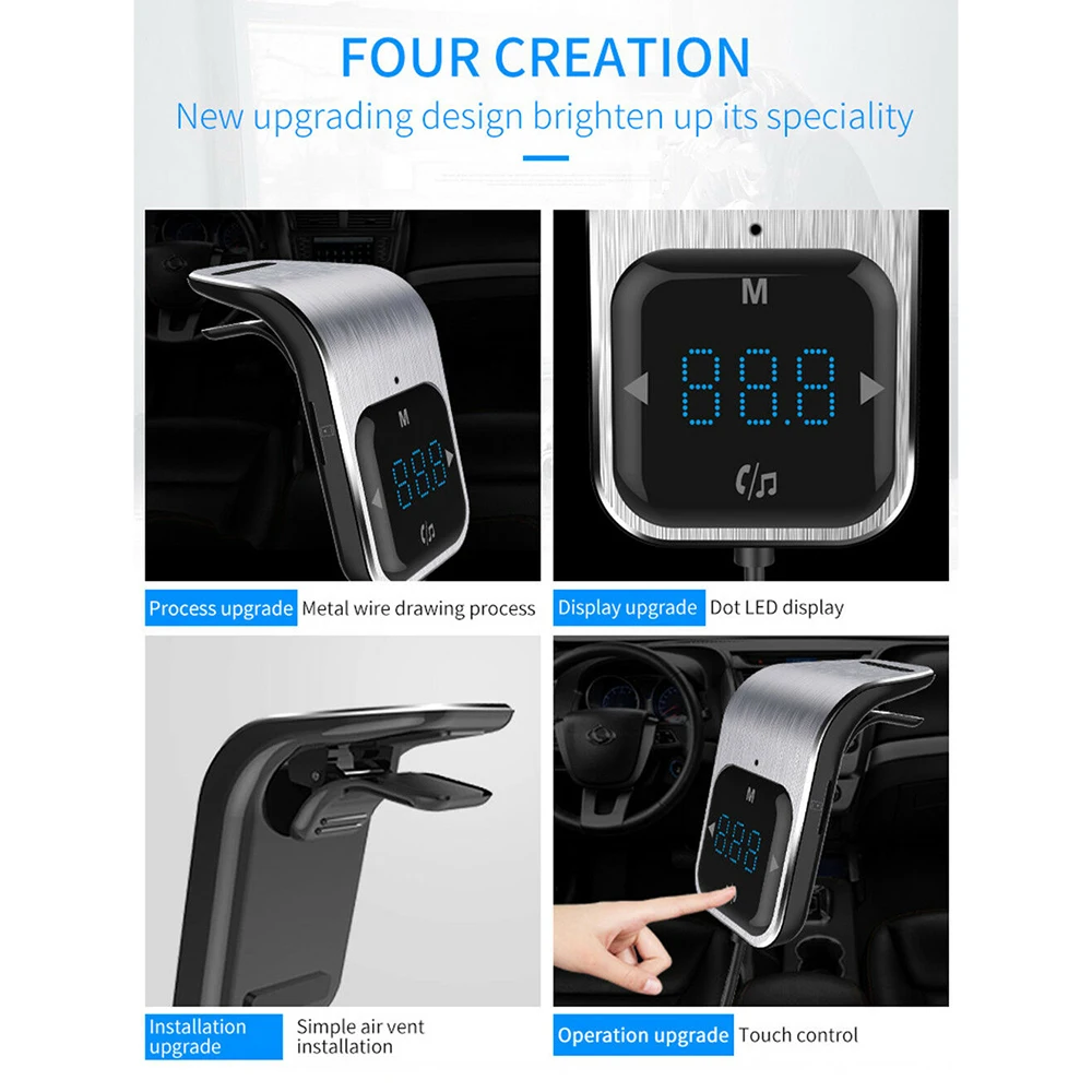 Автомобильный маленький fm передатчик Bluetooth автомобильный комплект MP3 радио