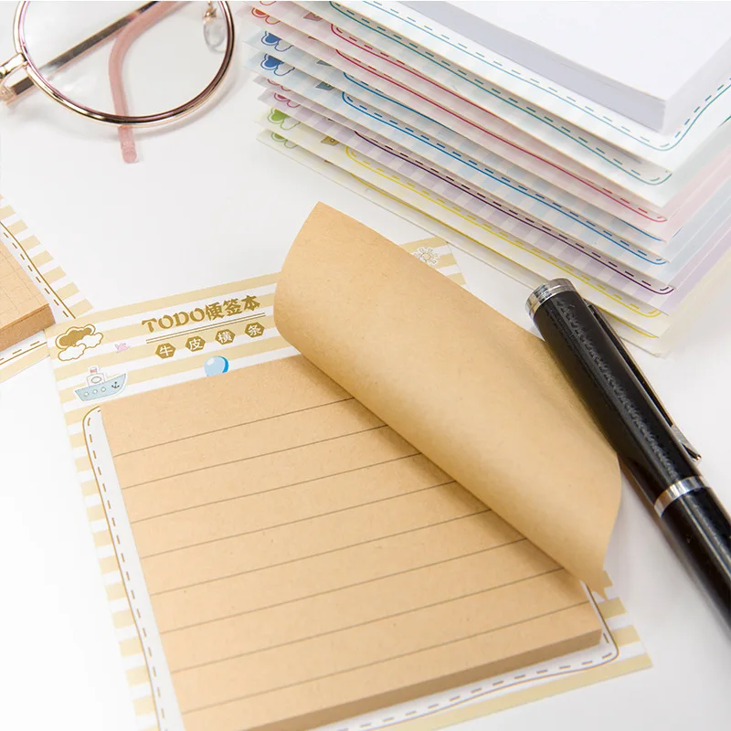 Блокноты школьные канцелярские принадлежности заметки Soild Цвет Memo Pad 80 страниц