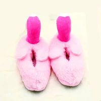 cartoon flamingo slippers winter home warm cotton slippers plush cartoon slippers plush slippers one size about 27cm h403
