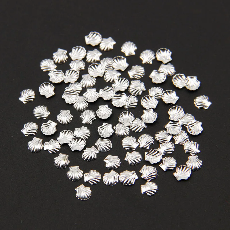 

Nail Decoration 5mm Metal Silver Shell 3D About 200pcs/bag Metal Nail Art Decoration Nailheads Studs 290207