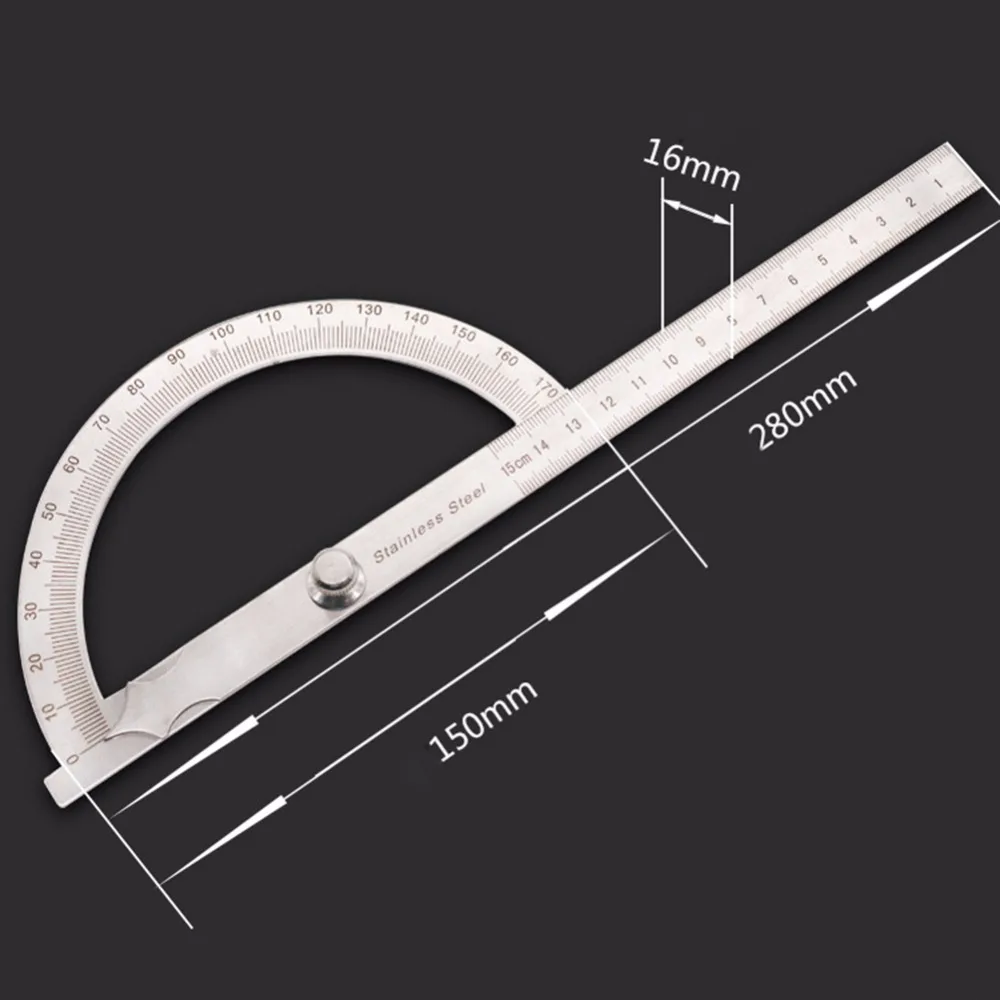 1 шт. поворотный транспортир из нержавеющей стали 28 см|Штангенциркули| |