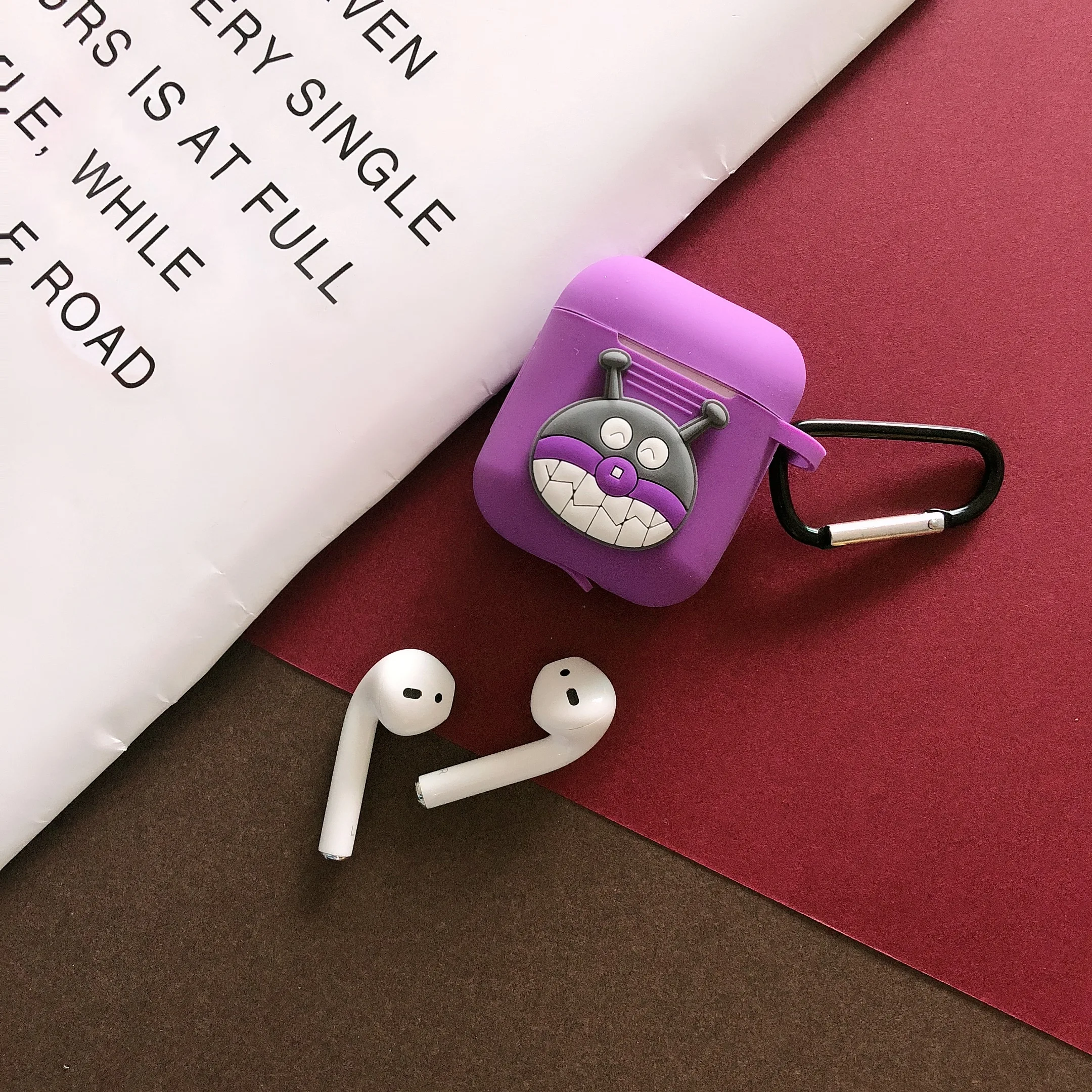 Милый мультфильм анпанман байкинман чехол для Apple Airpods Улица Сезам Элмо Рекс Зеленый Динозавр Kawaii силиконовый чехол AirPods2