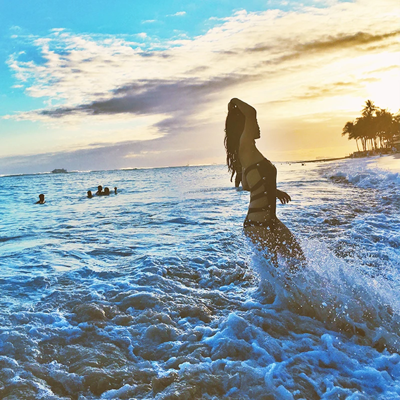 2018 сексуальный черный слитный купальник женский однотонный боди бандажный