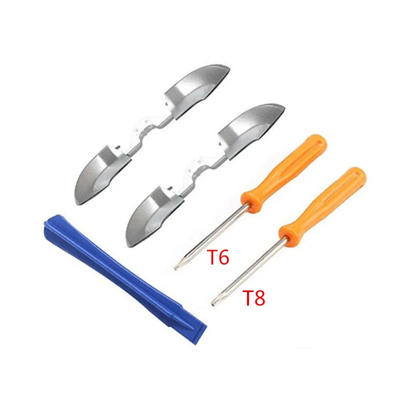 1set Сменные кнопки LB RB+ серебряные бамперы триггер средняя накладка+ отвертка T8 T6 инструмент для ремонта деталей для xbox ONE Elite контроллер - Цвет: 1set