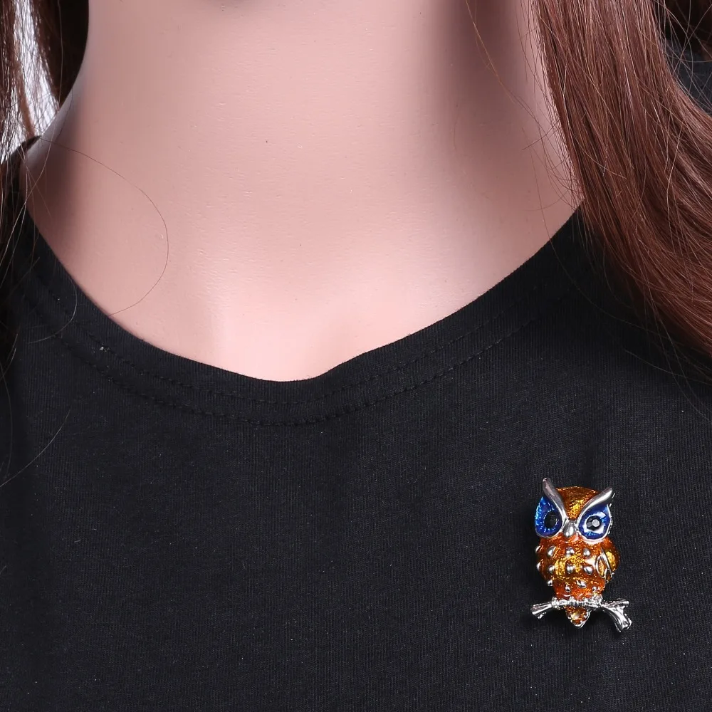 Rinhoo эмаль животное пчела Жук змея Краб ящерица Сова собака цветок броши для женщин Девушка кристалл брошь булавки подарок
