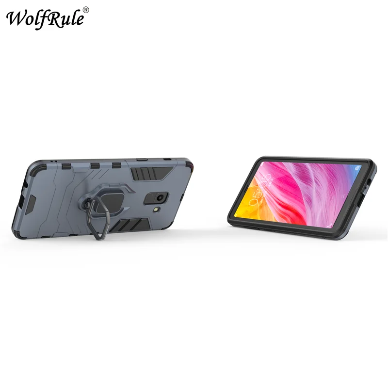 Чехол WolfRule для Samsung Galaxy A8 Plus 2018 жесткий чехол из ТПУ с кольцом держателем и