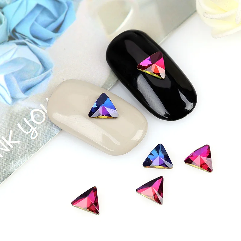 Blueness стразы для ногтей на ногти 10 шт./упак. плоской формы стекла пламени цветные