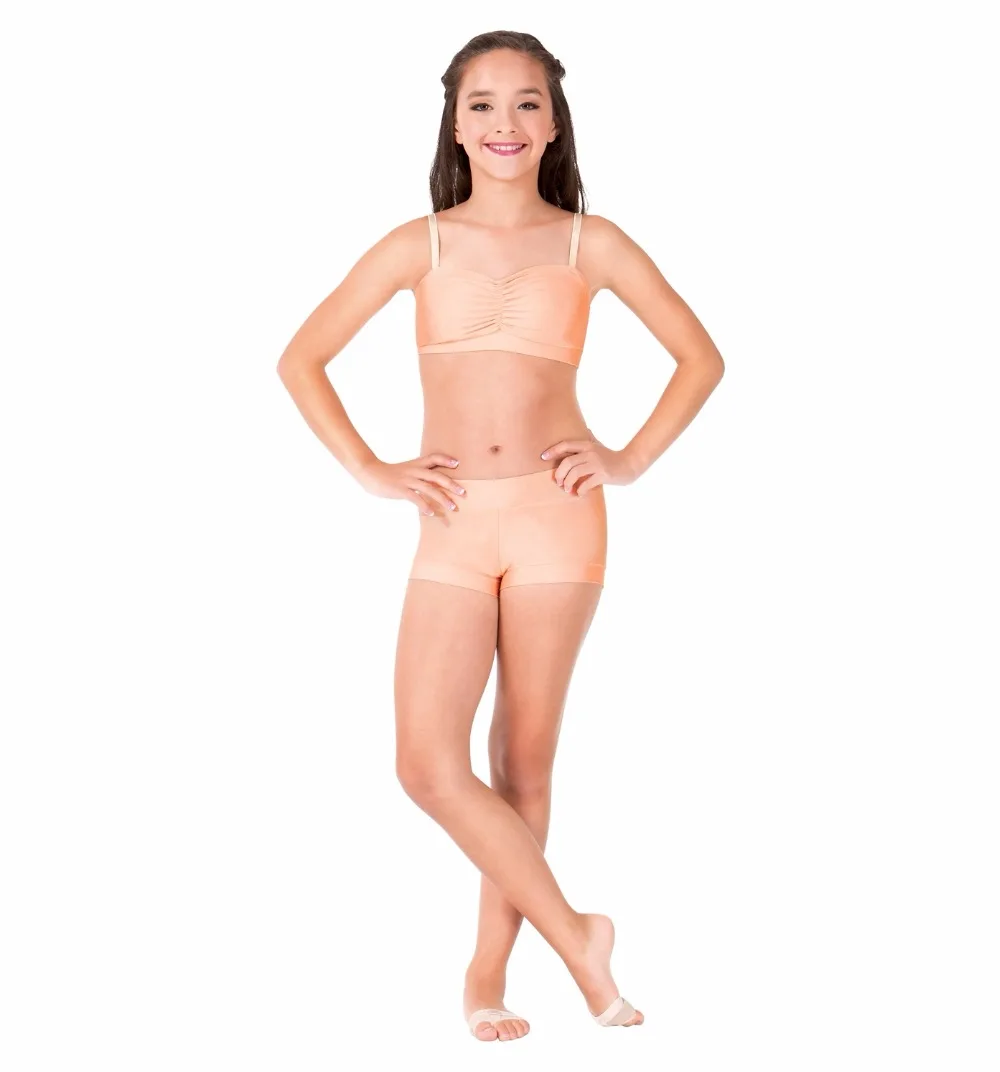 ICOSTUMES Child Wide Waistband Emballe Shorts Dancer Bottoms Lycra Spandex Ballet Dance Shorts