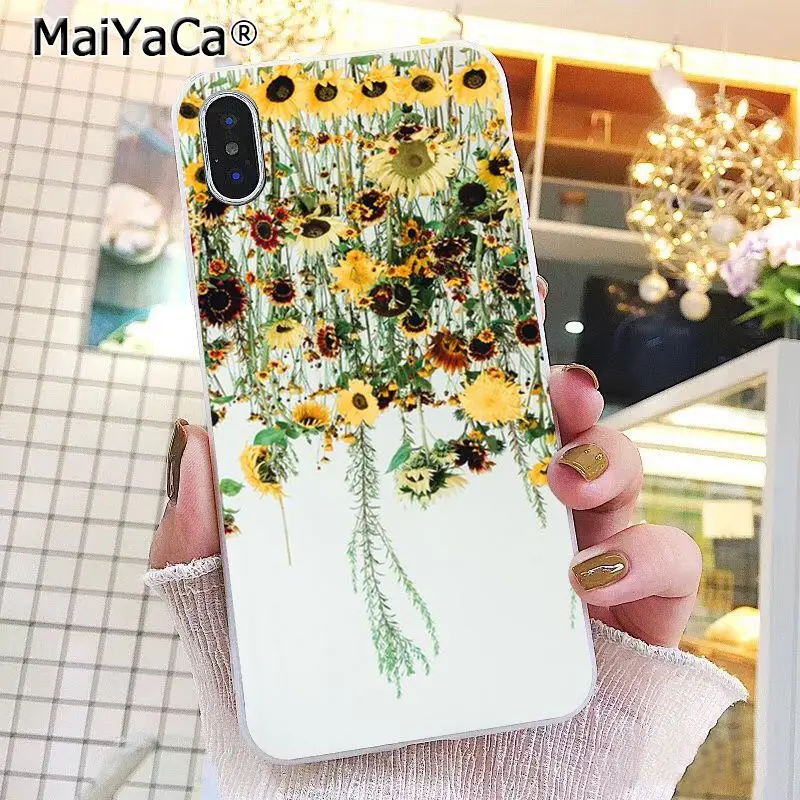 MaiYaCa желтый подсолнух цветы искусство телефонный чехол для iphone 11 Pro 11Pro MAX 8 7 6 6S Plus X