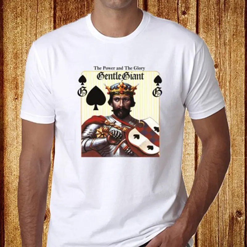 Новый Нежный гигантский прогрессивная рок группа Для мужчин белая футболка