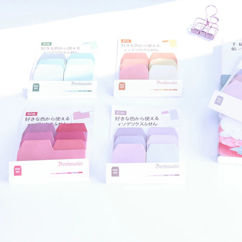 1 упак./лот портативный цвета леденцов липкая Закладка напоминание наклейка