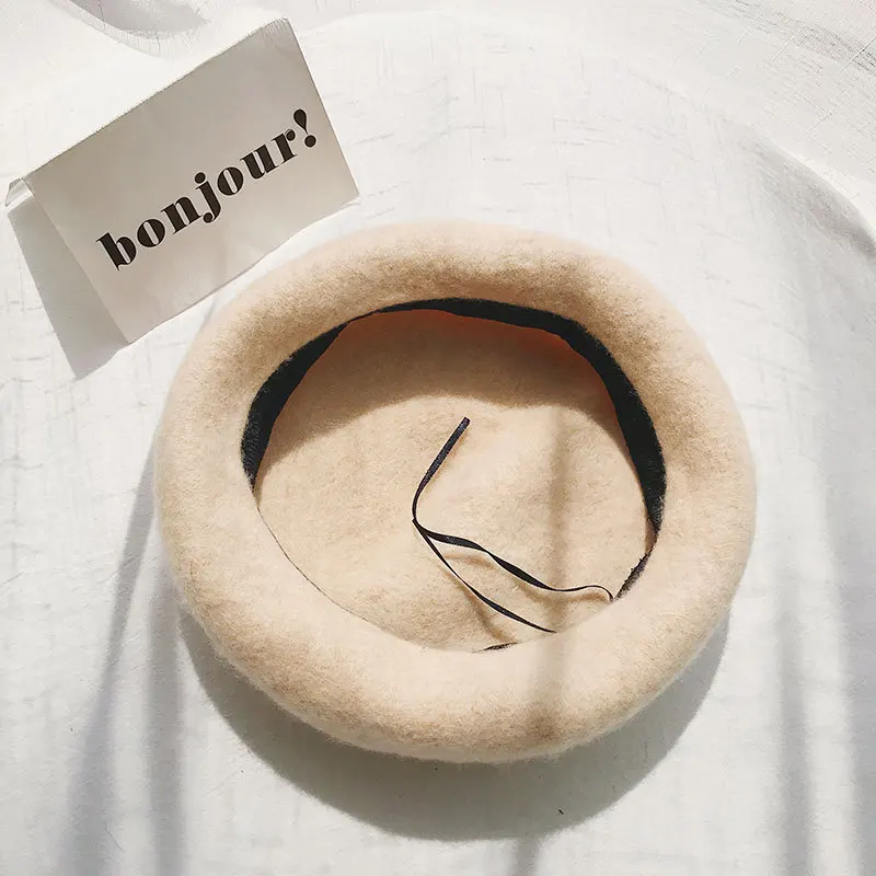 Элегантный шерстяной берет для женщин на весну и зиму повседневный уличная