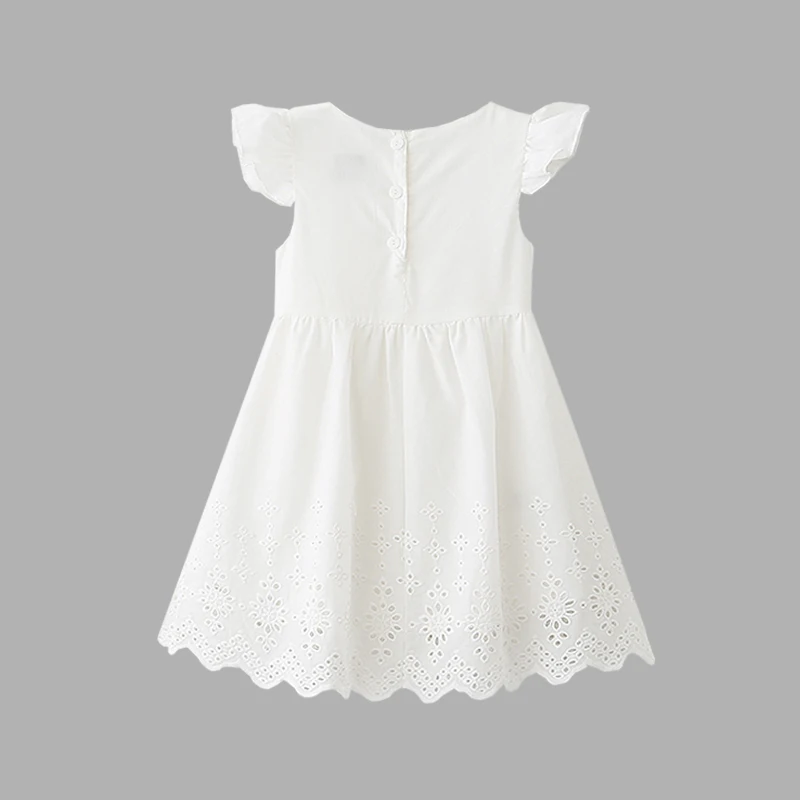 Baby Girls Summer Dress Cotton Sleeveless Kids Toddle White Beautiful Children Princess Clothing A-line Dresses Girl Party | Детская