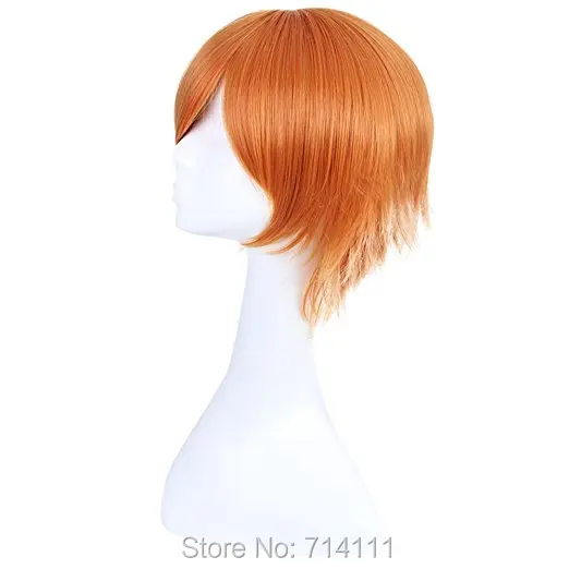 Ccutoo Love Live! Rin Hoshizora 11," /30 см Оранжевый Короткие прямые пушистые слоистые синтетические волосы косплей полные парики