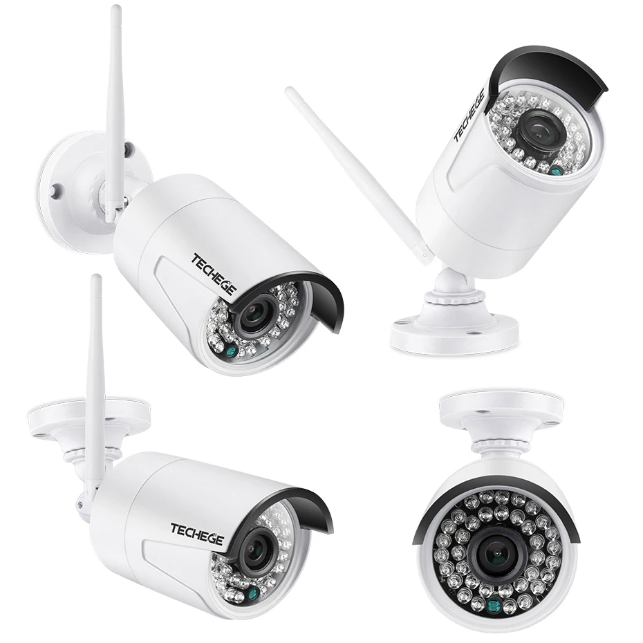 Techege 4CH беспроводной 1080 P NVR комплект HD 2.0MP беспроводная камера wifi 12 &quotЖК дисплей