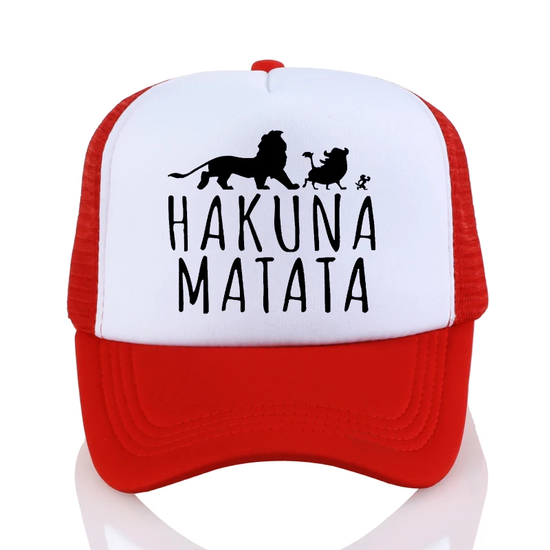 Новые Бейсболки Hakuna Matata с буквенным принтом для мужчин и женщин, летняя сетчатая Кепка, модная уличная солнцезащитная Кепка для мужчин, Кепка для водителя грузовика