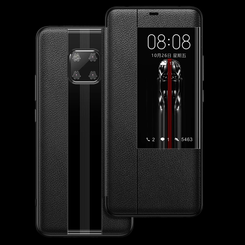 for huawei mate 20 leather case luxury genuine leather flip cases for huawei mate 20 pro mate 20 x mate 20 rs phone covers free global shipping