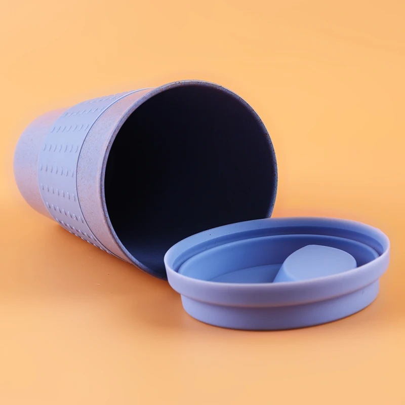 Натуральная пшеничная соломенная Питьевая кружка с силиконовой крышкой Офисная