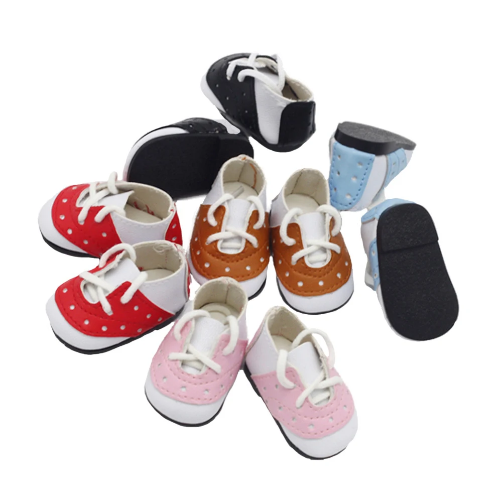 Кукольная обувь 5 см мягкая искусственная кожа Спортивная кукольная красная