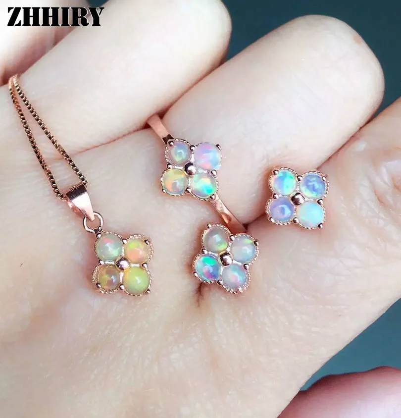 Натуральный огненный опал драгоценный камень ювелирные наборы подлинные