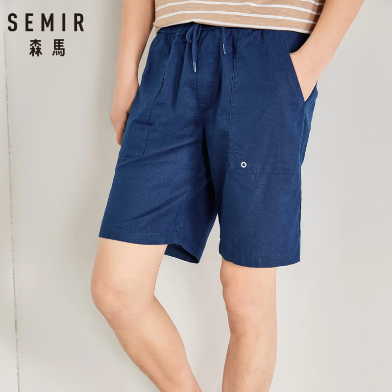 SEMIR мужские шорты кэжуал 2019 летние новые брюки хлопок и белье сплошной цвет