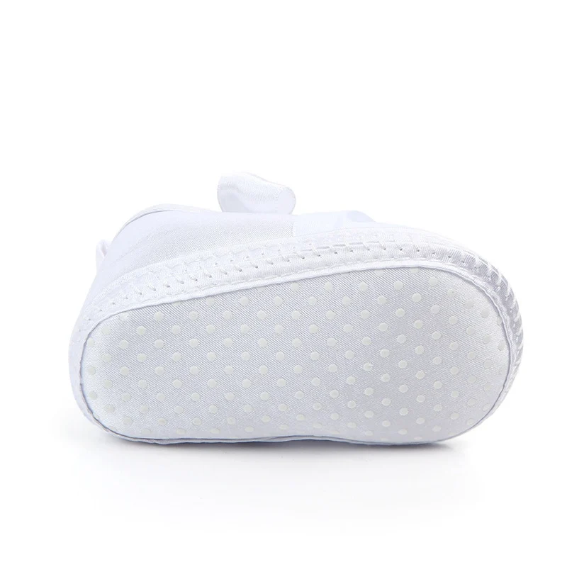 

Newborn Baby Girls Princess Style Bowknot Shoes Bow Silk Ribbon Soft Soled Footwear First Walkers Spring Autumn Shoes