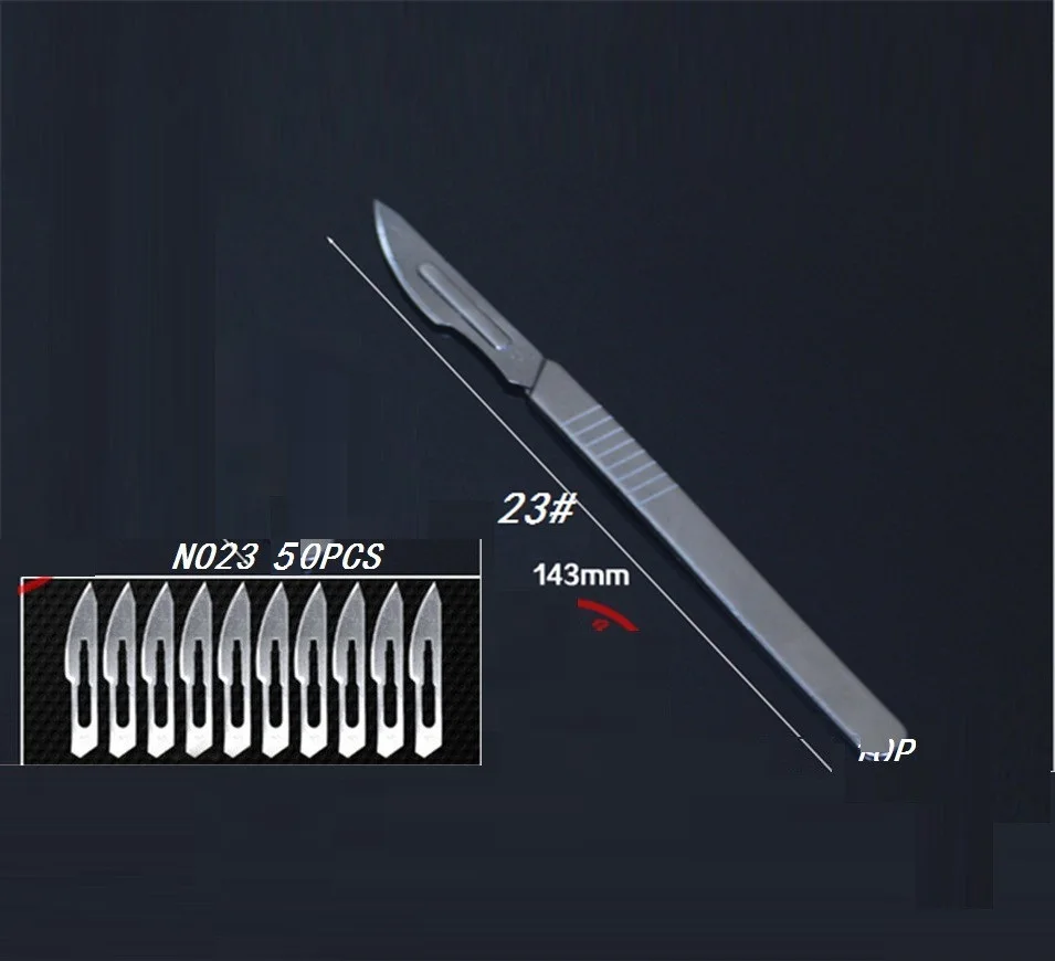 

Free shipping 50pcs blade+NO23 Stainless steel Scalpel, for cutting electronics repair tools PCB Circuit Board