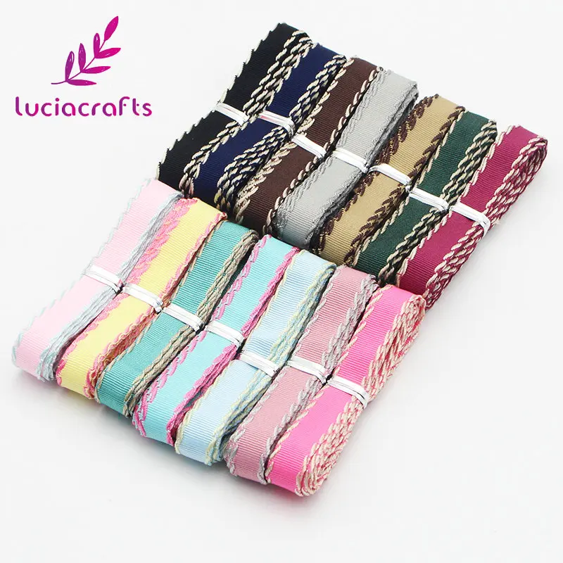 Lucia crafts, 5 ярдов/10 ярдов, 10 мм, разные цвета на выбор, корсажная лента, банты с краем, вечерние украшения, подарок, ремесло, T0402