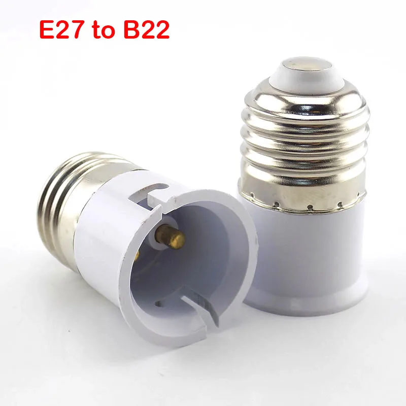 E27 to B22 AC E27 для E14 для E12 GU10 B22 адаптер для Светодиодный лампочки База Разъем огнеупорные лампа конвертер преобразования качество держатель ножа - Color: E27 to B22
