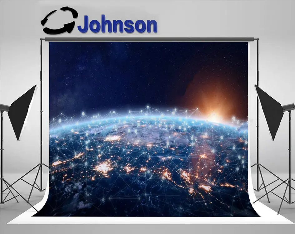 

Блестящий Фон с глобальной телекоммуникационной сетью, высокое качество, компьютерная печать, настенный Фотофон