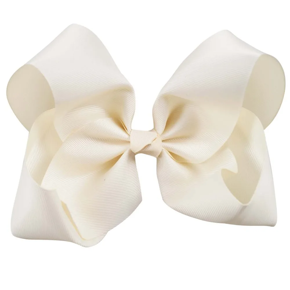 Большой однотонный бант для волос 8 дюймов ручная работа девочек детей из ленты с