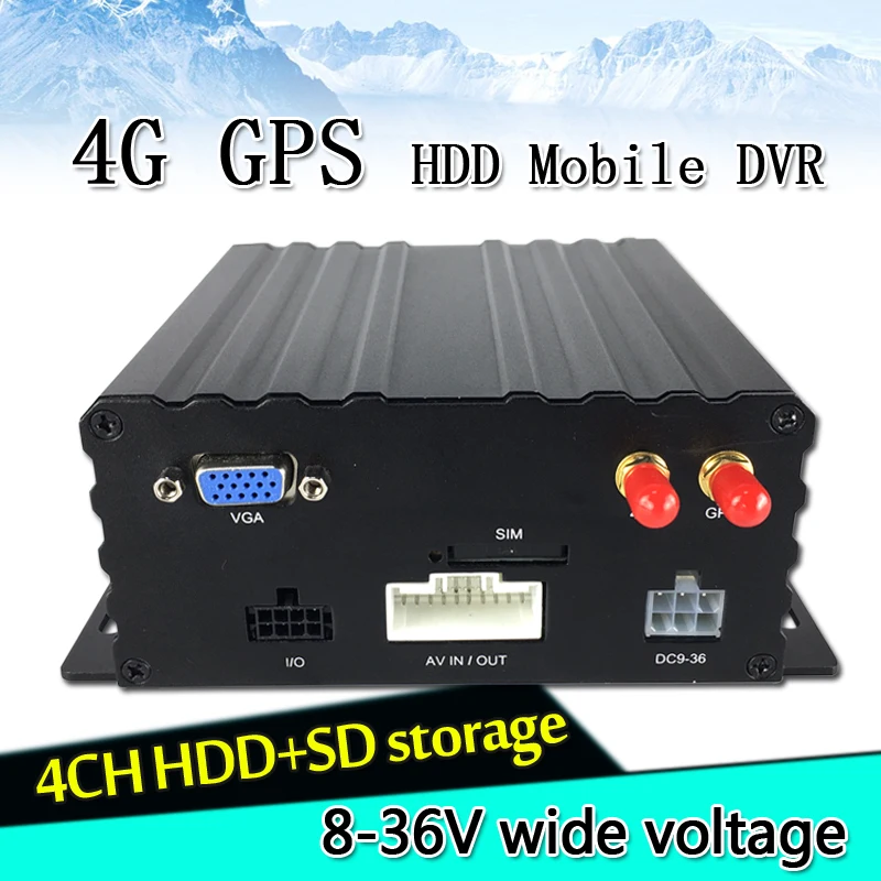 4CH MDVR жесткий диск remote monitor 4G gps полный AHD мобильный видеорегистратор Поддержка