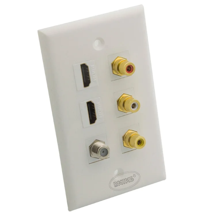 

2 X HDMI 3RCA F head TV wall plate с разъемом «Мама-мама»