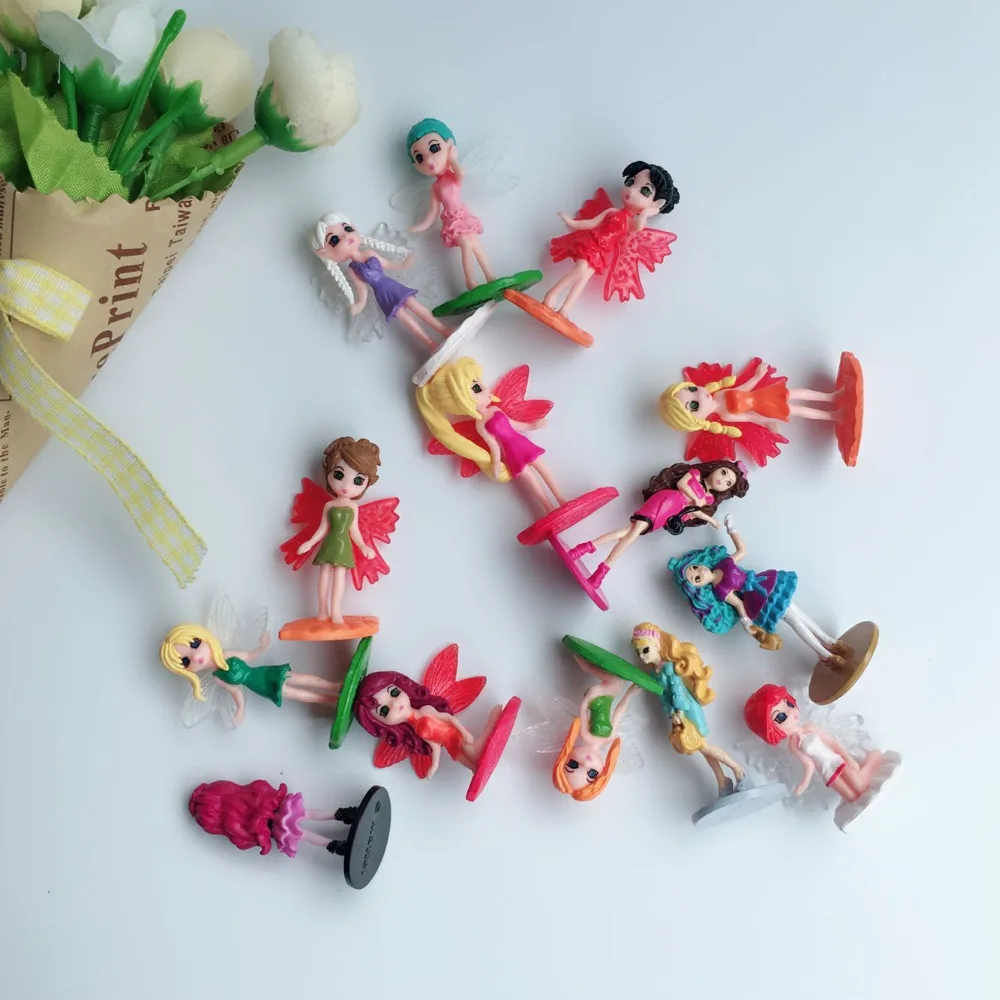 

00pcs/lot several styles Pretty girl & Flower Fairy figure anime 3-4cm random mixed