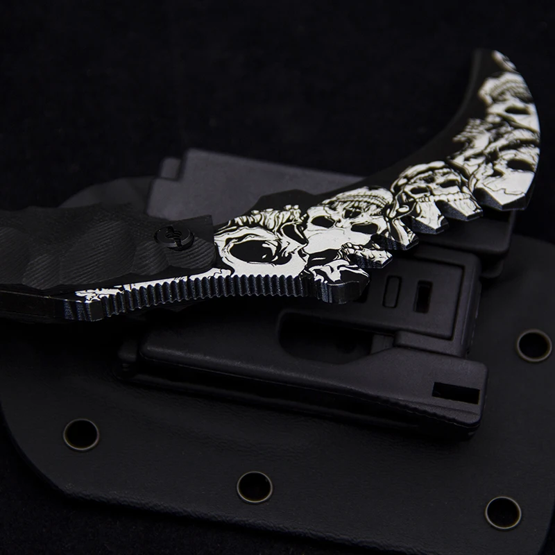 CS GO один Karambit Ножи Полный Тан AUS-8 Сталь джунгли выживания ножи кемпинг