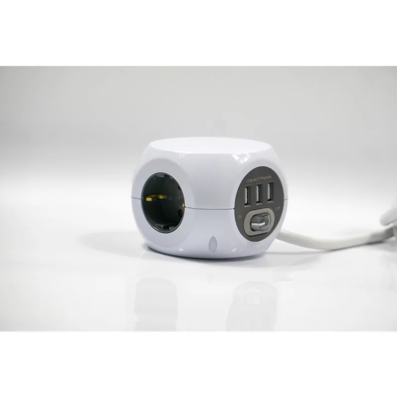 Гнездо для шнура удлинителя Smart Home штепсельная вилка Schuko 3 выхода USB выходная