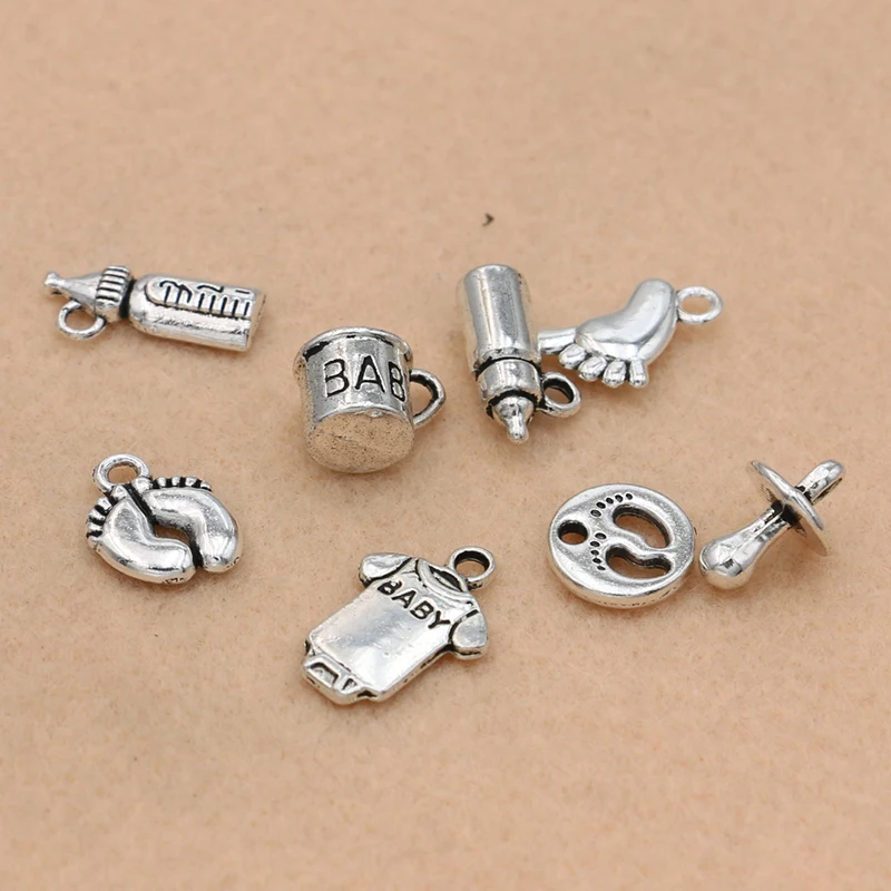40 шт. Детские посеребренные подвески в виде бутылки|charm pendant|pendants for jewelry makingtibetan