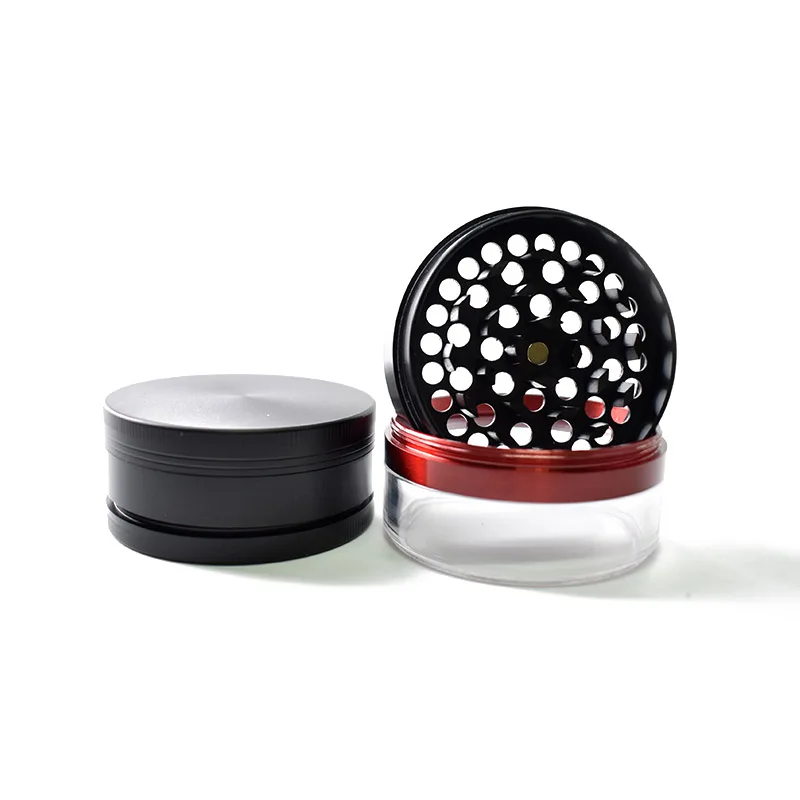63 mm 4 pieces layer part zinc alloy side window weed tobacco ceramic grinder herb | Дом и сад