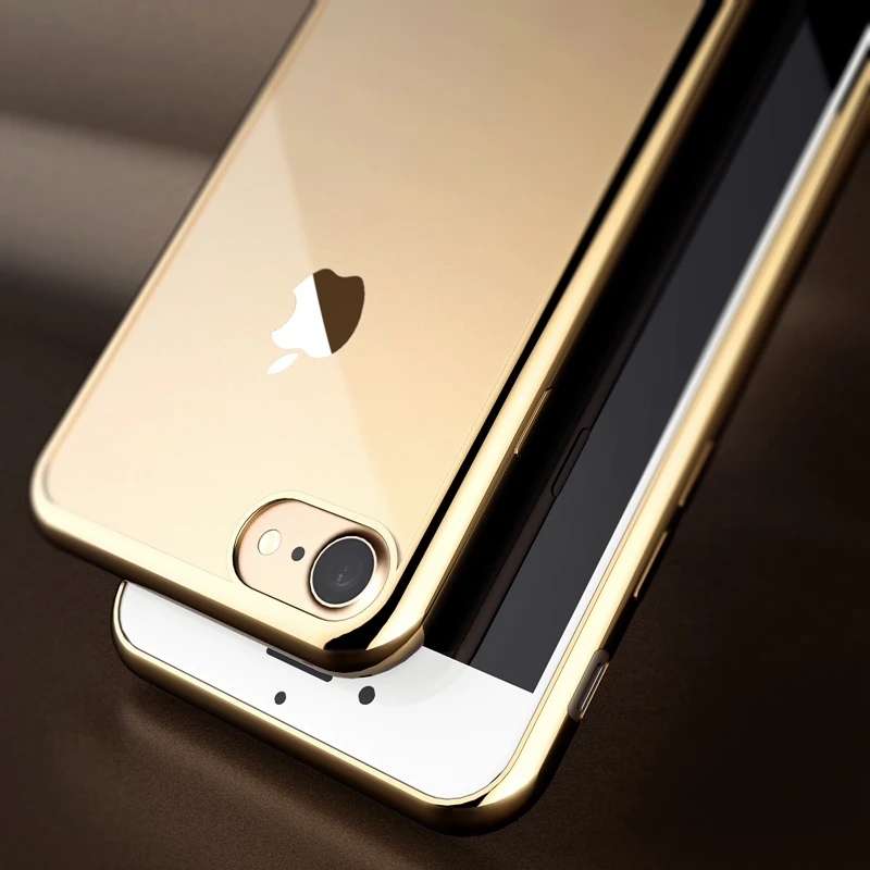 Чехол для Iphone 6 6S 4 7 роскошное покрытие из розового золота ТПУ силиконовая гибкая