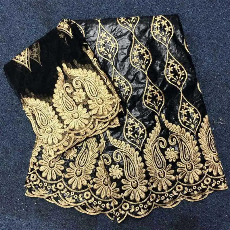 Бесплатная доставка желтый Базен кружевной ткани жаккардовые Brocade богатый getzner с