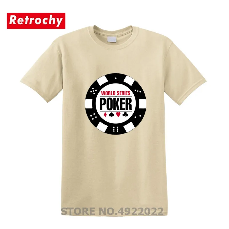 Мужская футболка WSOP с принтом Мировая серия покера модные футболки дизайнерская