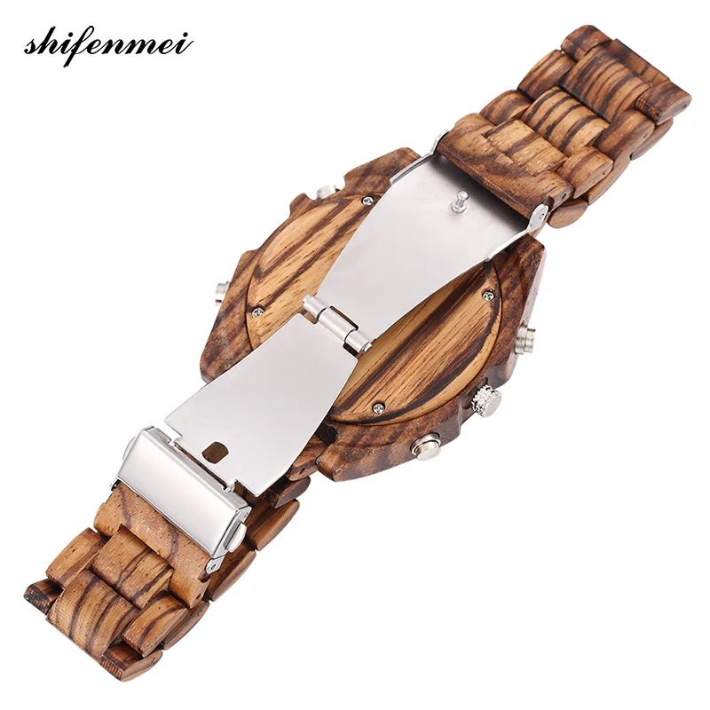 Shifenmei S2139W антикварные мужские часы с натуральным цифровым дисплеем